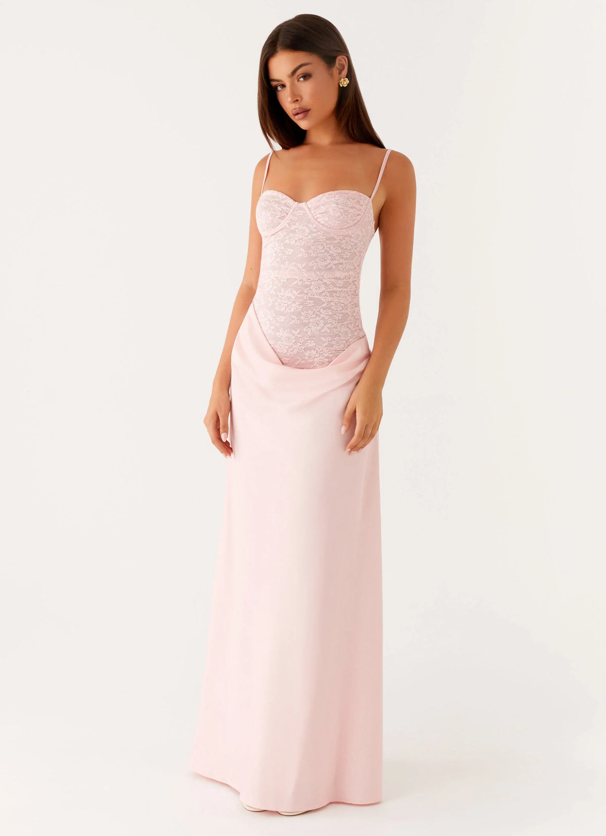 Vestido longo Romy - Rosa
