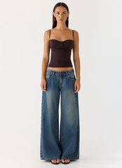 Top con aros Ame - Chocolate