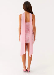 Minivestido com Lenço Tomara que Caia Kiesha - Rosa