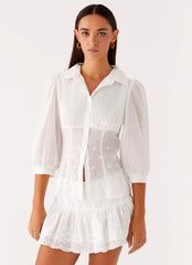 Top Frida Bordado - Branco