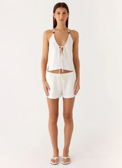 Shorts de Linho Millo - Marfim