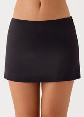 Minifalda de talle bajo All My Ladies - Negra