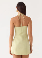 Minivestido Halter Leah - Sálvia