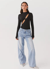 Body de manga larga Special Affair - Negro