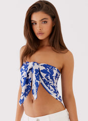 Top Cachecol Chelsea - Floral Azul