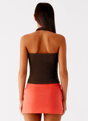 Top Halter Nera - Chocolate