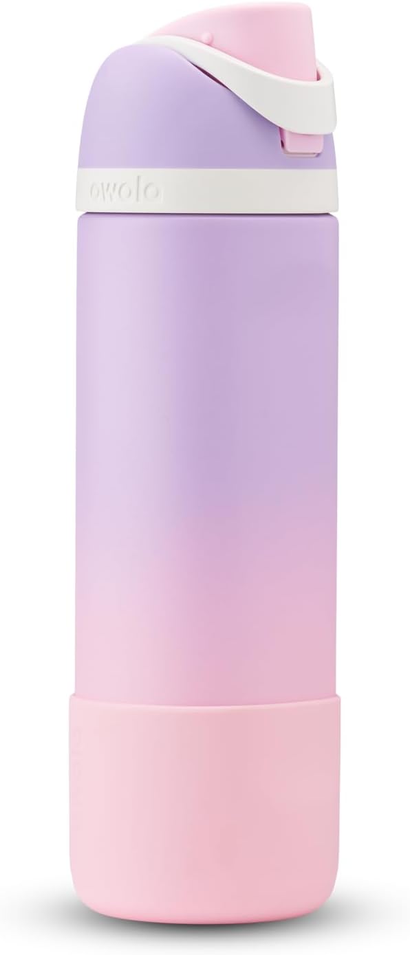 Owala 24oz FreeSip Stainless Steel Water Bottle with Protective Boot - Lavender Soul Sister Edition