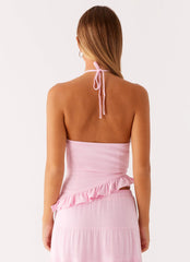 Top de lino Mariella - Rosa
