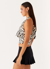 Top Hettie gola cowl - Zebra
