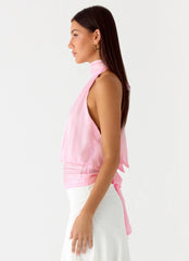 Top de gasa Willow - Rosa Bebé