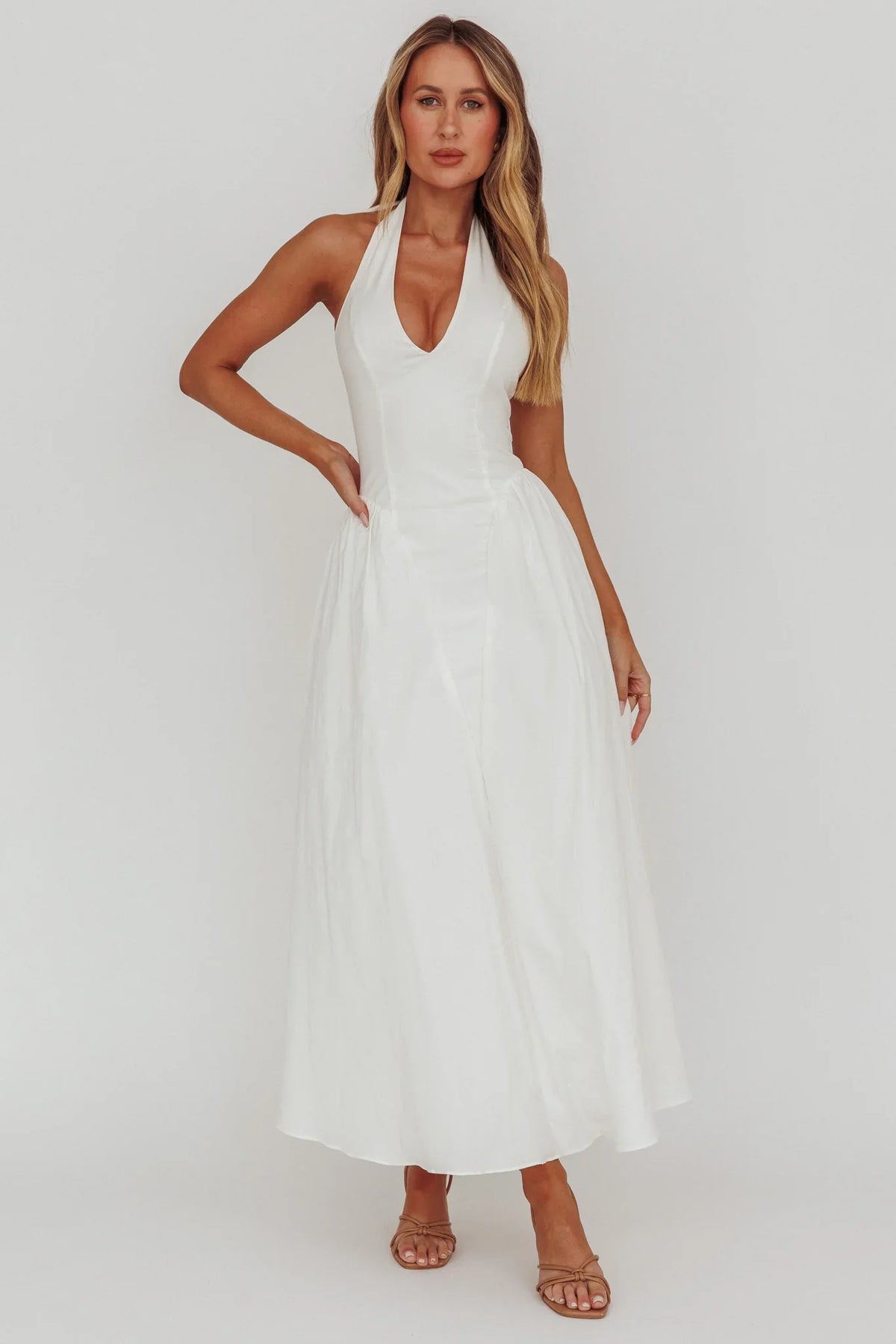 Vestido El Corazon frente única creme