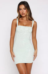 Minivestido Adornado Pump The Volume Menta