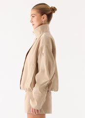 Chaqueta de ante sintético Marlow - Crema