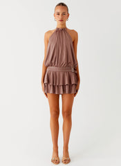Minivestido Dopamine Belt - Taupe