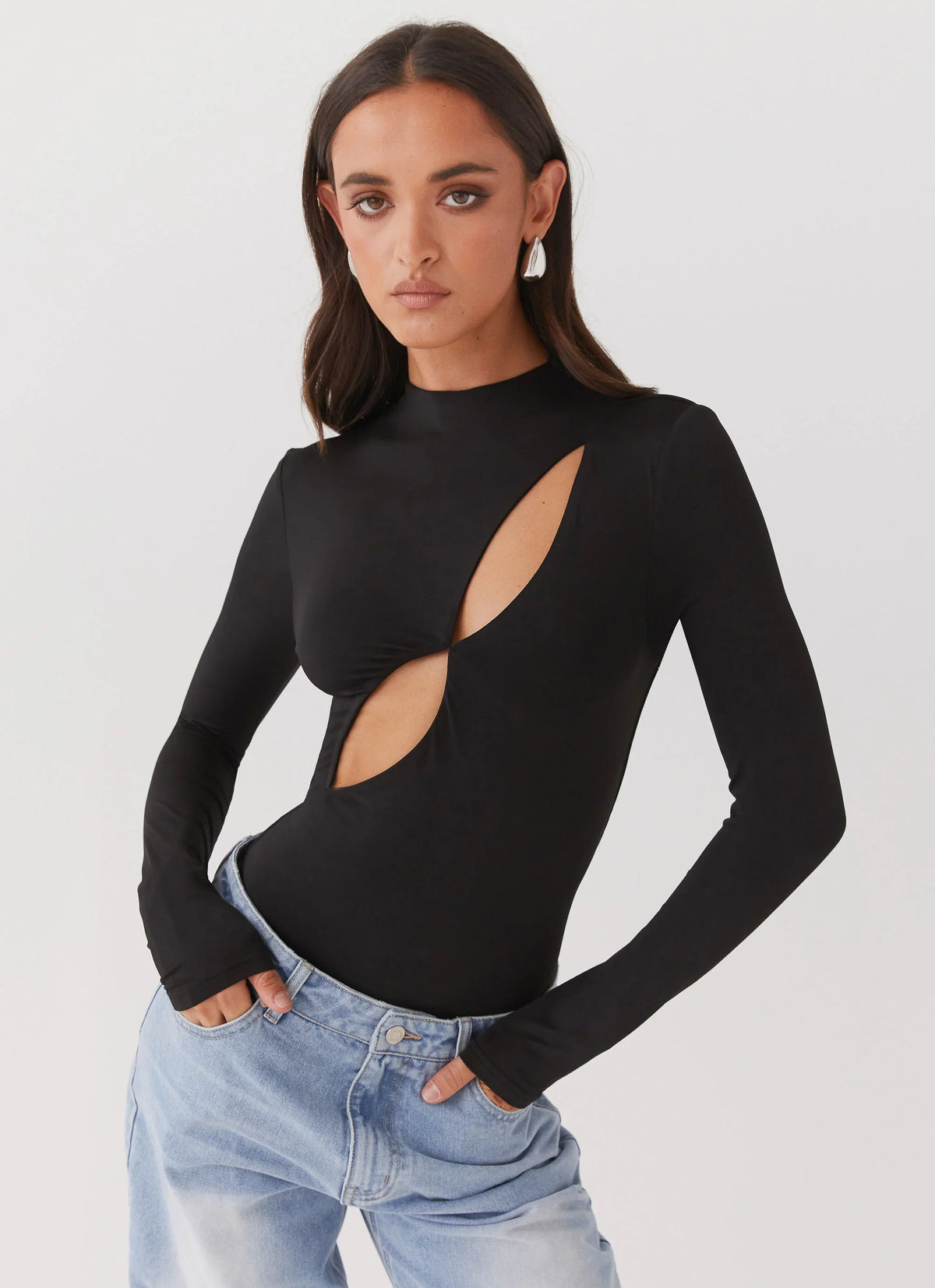Body de manga larga Special Affair - Negro