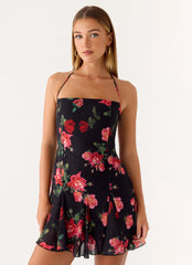 Minivestido Nikyta - Flores de medianoche