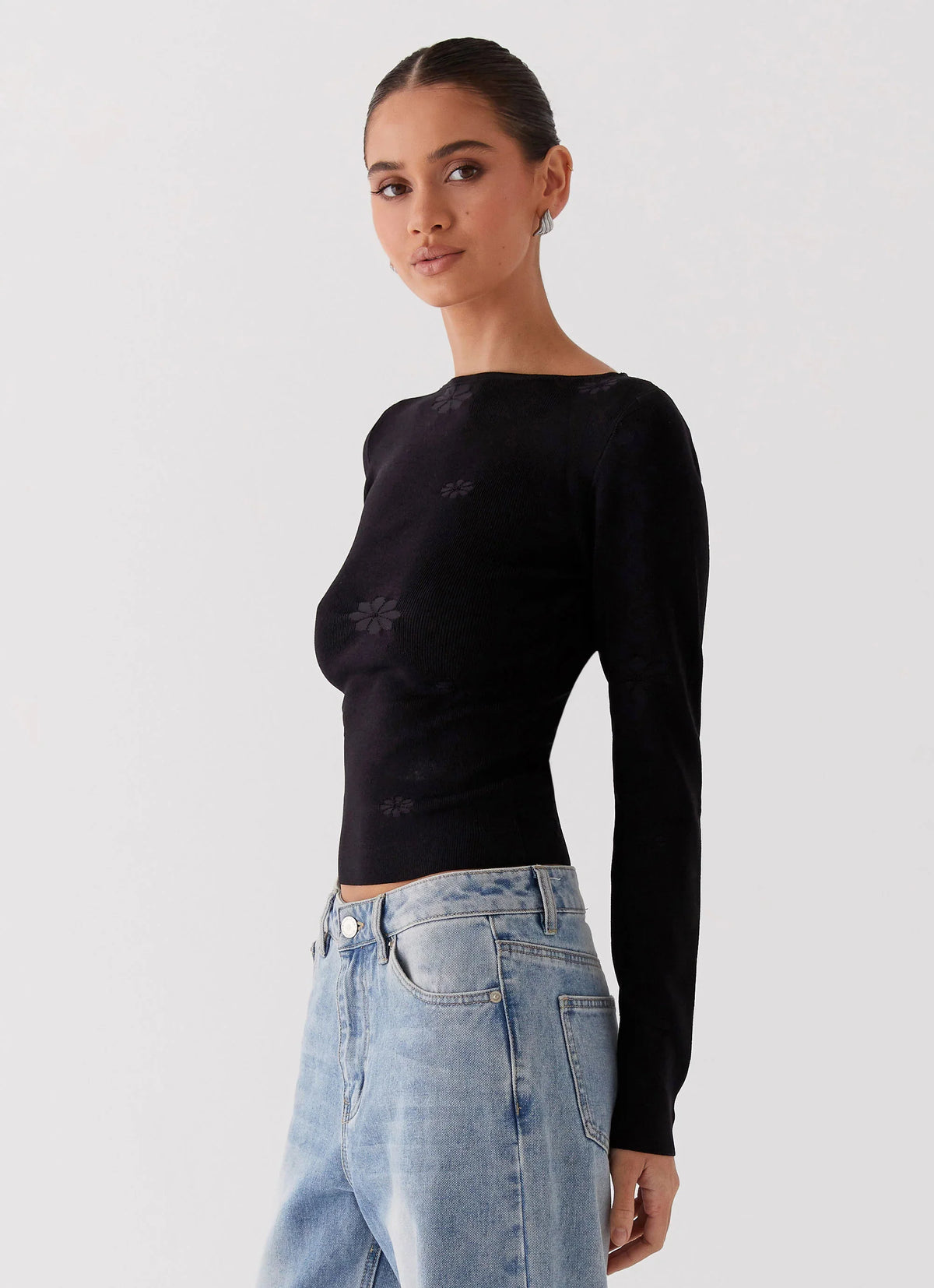 Blusa de Tricô Manga Longa Dandelion - Preto