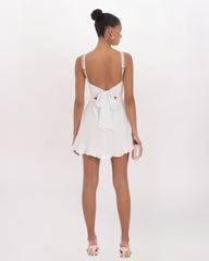 LACE STRAP DRESS WITH BOW DETAIL