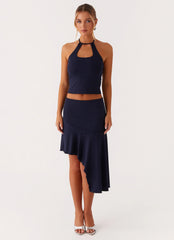 Top halter Paris Nights - Azul marino