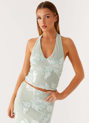 Top halter Radiate - Salvia