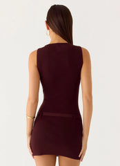 Minivestido de punto Masterplan - Chocolate