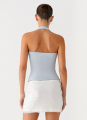 Top Diego Halter - Azul