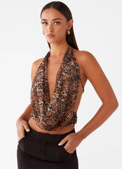 Blusa em Tela Sawyer - Leopardo