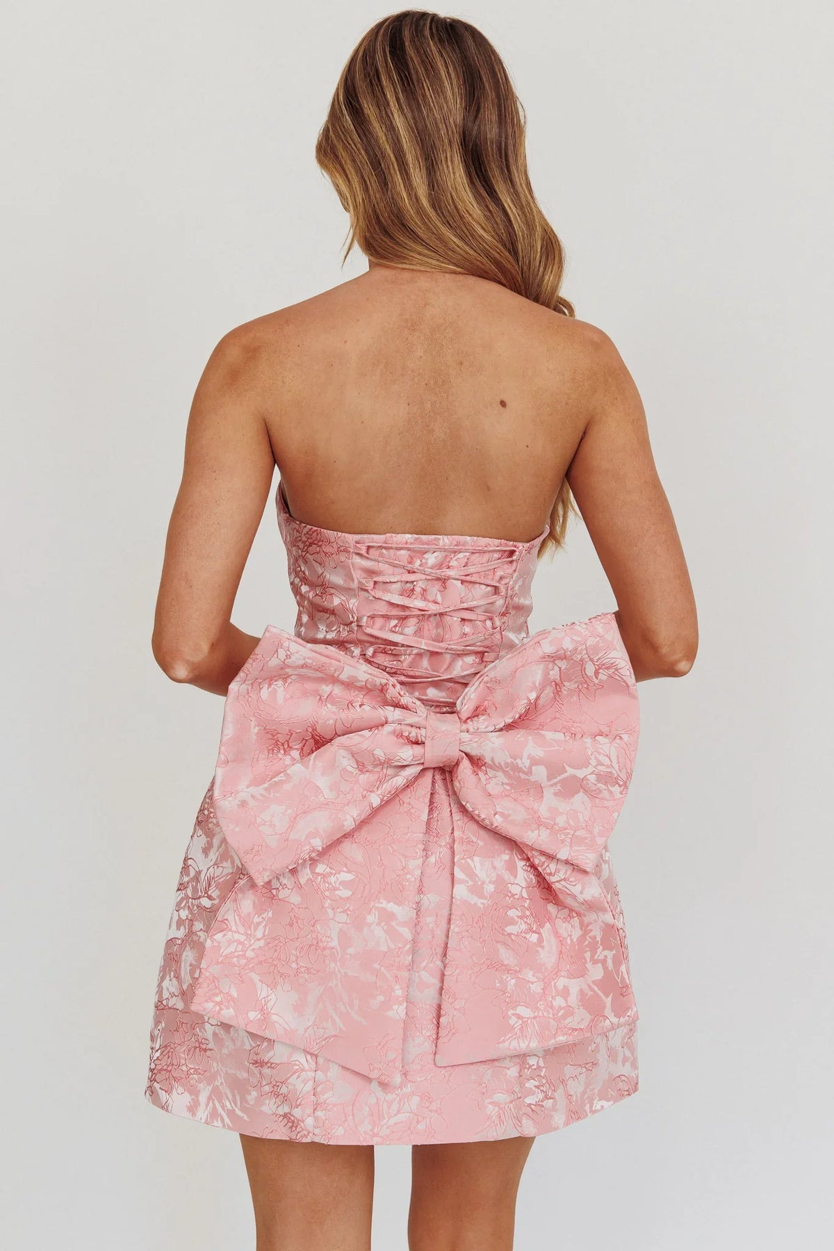 Mini Vestido Lazos Melty Kisses Rosa