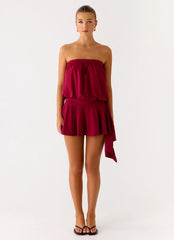 Minivestido Forever Young - Cereza Oscura