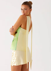 Top Blaise com Lenço - Floral Amarelo