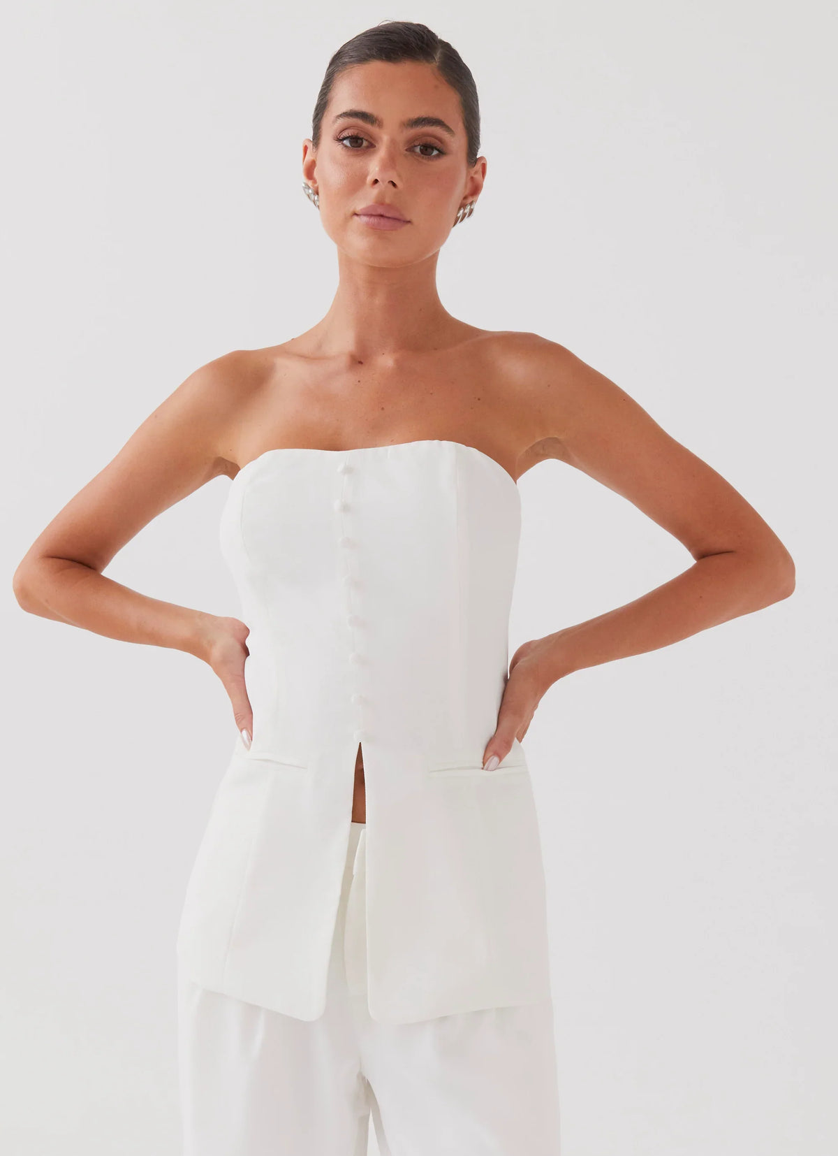 Top Tomara que Caia Riviera - Off-white
