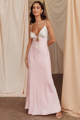 Vestido Bayleigh Rosa com Laço Atrás