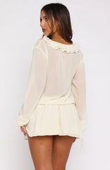 Vestido Curto Manga Longa Eternal Energy Creme