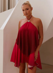 Minivestido Twin Flame – Gradiente Fúcsia