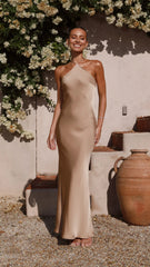 Vestido longo Chiara - Latte