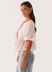 Top con lazo Western Wind - Rosa