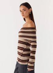 Jersey de punto Nichola - Ombré Tostado