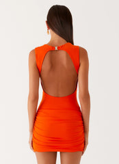 Minivestido Secret World - Laranja Fogo