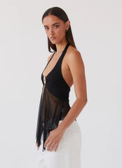 Top de malla Sunbeam - Negro
