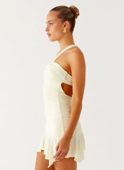Minivestido corto Not Your Fan - Amarillo