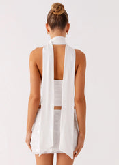 Top halterneck Milos - Blanco