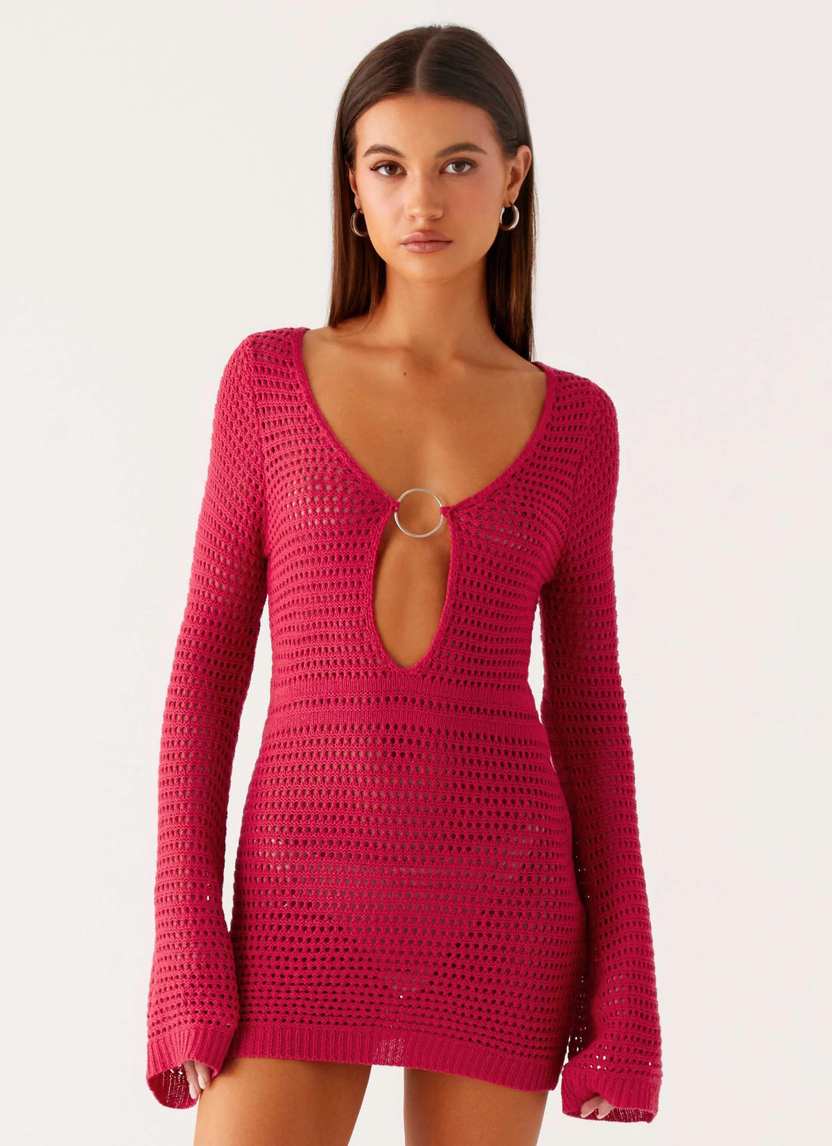 Minivestido de Crochê Sunriser - Rosa