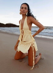 Top Dione Halter - Amarillo Pastel