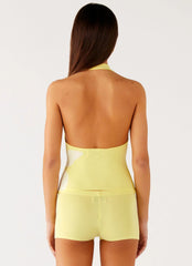 Minishorts de punto Nanea - Amarillo