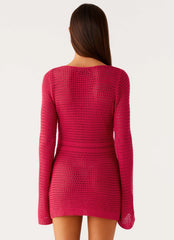 Minivestido de Crochê Sunriser - Rosa
