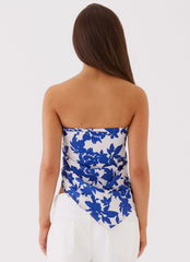 Top Cachecol Chelsea - Floral Azul