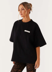 Camiseta Oversized Signature - Preto