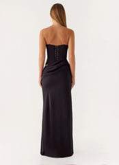 Vestido maxi corsé Emory - Negro