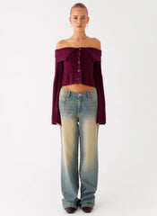 Jeans de mezclilla de pierna recta San Diego - Lavado azul