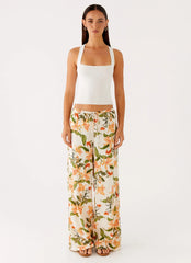 Pantalones de lino Dalida - Estampado floral